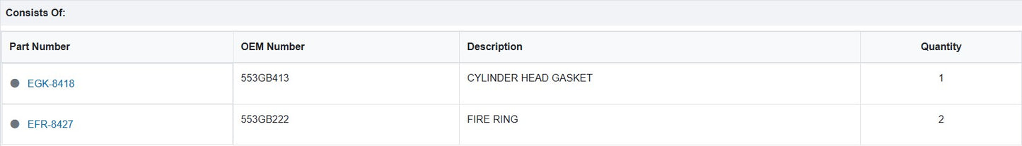 Gasket Kit Mack 57GC197A, 553GBX483