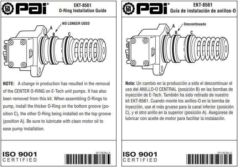 O-Ring Kit Mack 24433898, 8609-EHL243