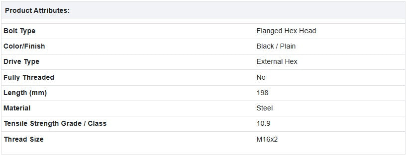 E7 Head Bolt Mack 20706539, 400GC39M2
