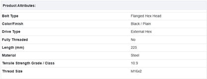 E7 Head Bolt Mack 20706538, 400GC39M4